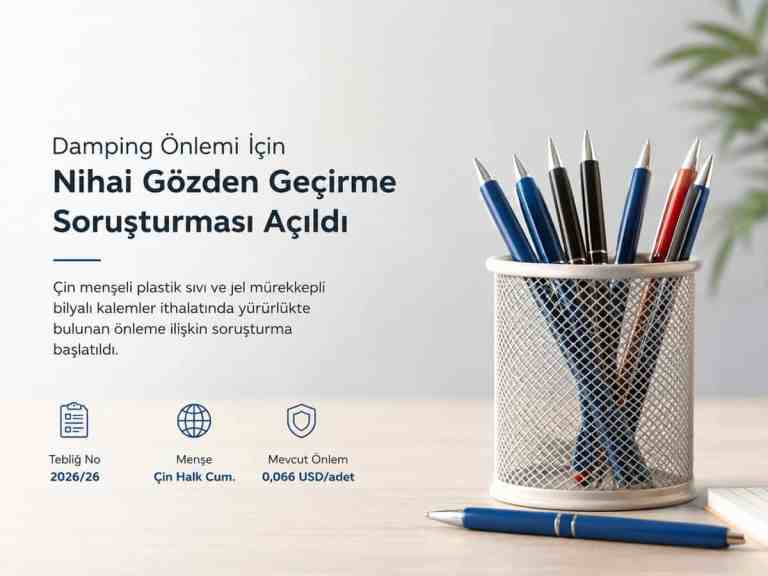 Çin menşeli plastik sıvı ve jel mürekkepli bilyalı kalemler için nihai gözden geçirme soruşturması açıldı