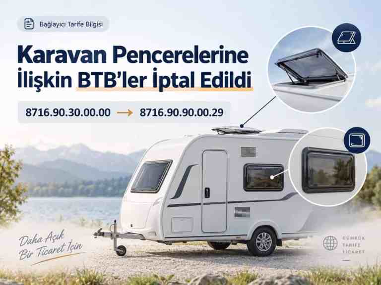 Karavan Pencerelerine İlişkin BTB’ler İptal Edildi